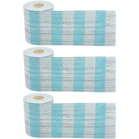 Teacher Created Resources® Vintage Blue Stripes Straight Rolled Border Trim, 50 Feet Per Roll, Pack of 3 - image 1 of 3