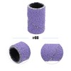 Unique Bargains 100 Pieces 80 Grit Sanding Bands Set with Free Box Drum Sander Sanding Sleeves for Nail Sanding Tools Purple - 3 of 4