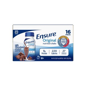 Ensure Original Nutrition Shake - Milk Chocolate - 16ct/128 fl oz - 1 of 4