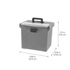 IRIS 4pk Portable Letter Plastic File Box with Organizer Lid Gray - 3 of 4