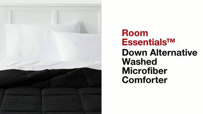 Down Alternative Washed Microfiber Comforter - Room Essentials™, 2 of 8, play video