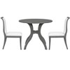 3 Piece Round Dining Table Set for 2, Dining Set Kitchen Table Set Breakfast Nook Table Set with 2 Upholstered Dining Chairs - ModernLuxe - 4 of 4