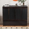 TIRAMISUBEST Full/Queen Size Murphy Bed Wall Bed with USB Port and a Large Storage Drawer, Wooden Murphy Cabinet Bed, Space Saving Design - 2 of 4