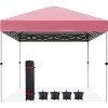 10 x 10 Pop Up Canopy, Beach Tent 3 Adjustable Heights, Easy Up Sun Shade w/ Wheeled Carry Bag, Outdoor Portable Shelter for Events, Parties, Camping - 2 of 4