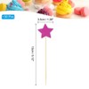 Unique Bargains Non-Edible Star Paper Bamboo Picks Birthday Cake Decorations Toppers 50 Pcs - 2 of 4