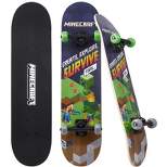 Minecraft 31" Skateboard with Non-slip grip tape, wheels with aluminum trucks and ABEC 5 bearings