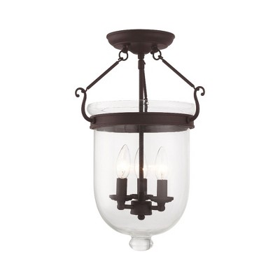 Livex Lighting Jefferson 3 - Light Flush Mount in  Bronze