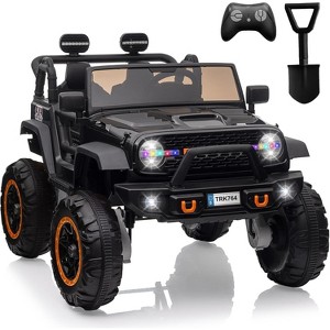 24V 2-Seater Kids Ride On Car, 4WD Electric Truck w/ Remote, 4×45W Motors, LED Lights, Music & 7Ah Battery - 1 of 4