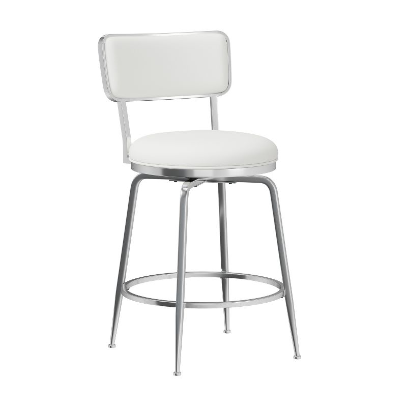 Baltimore Metal and Upholstered Swivel Counter Height Stool Chrome - Hillsdale Furniture, 1 of 14