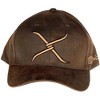 Twisted X Mens Oilskin Adjustable Cap Hat (Brown/Tan, One Size) - 3 of 4