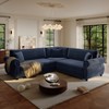GDFStudio Keene 6-Seater L-Shaped Chenille Sectional Sofa Bed with Pull-Out Sleeper - 2 of 4
