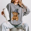 Watercolor Witchy Bear - Womens Lightweight Garment Dyed Sweatshirt - 2 of 2