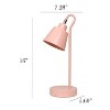 Simple Designs Sleek Essentials Metal Looped Desk Lamp Blush Pink - 3 of 4