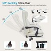 Executive Office Chair Modern with Footrest and Lumbar Support for Home Office 22in Wide Seat - 3irtyhousy - 2 of 4