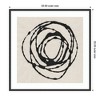 Kate and Laurel Framed Art Flowing Circle Abstract by The Creative Bunch Studio, 33x33, Stylish Black Narrow - 2 of 4