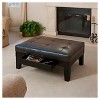 Christopher Knight Home Chatham Bonded Leather Storage Ottoman Dark Espresso: Rectangular Bench, Polyester Upholstery, Wood Frame - 2 of 4