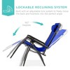 Best Choice Products Folding Zero Gravity Recliner Patio Lounge Chair w/ Canopy Shade, Headrest, Tray - 3 of 4