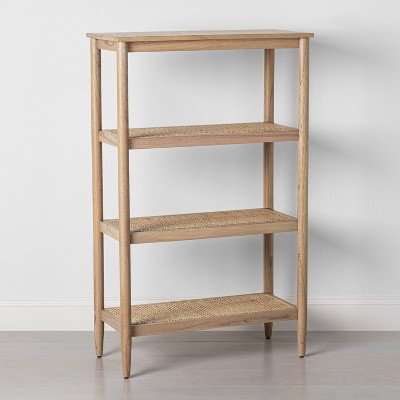 conway mixed material 4 shelf bookcase