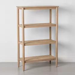 Wood & Cane Tall 4-Shelf Bookcase Natural - Hearth & Hand™ with Magnolia