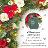 GAOMON 6ft Christmas Garland with Lights, Pre-Lit Artificial Pine Garland with Berries & Balls, Battery Operated Christmas Decor - 3 of 4