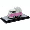 M2 Machines 1960 VW Delivery Van 1:24 Scale Pink/White S43 - 2 of 3