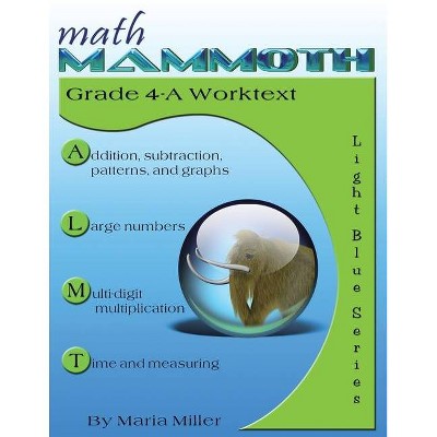 Math Mammoth Grade 4-A Worktext - by  Maria Miller (Paperback)