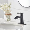 BWE Waterfall Single Hole Single-Handle Low-Arc Bathroom Sink Faucet With Pop-up Drain Assembly - 2 of 4