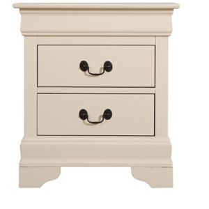 Passion Furniture Louis Philippe 2-Drawer Nightstand (24 in. H X 22 in. W X 16 in. D) - 1 of 4