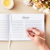 Paper Junkie Floral Guest Book for Reception, Baby Shower with 56 Sheets/112 Pages, Bookmark Ribbon (8x6 in) - 3 of 4