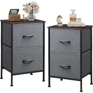 Nightstand Set of 2, 2 Drawer Dresser for Bedroom, End Table for Bedroom, College Dorm - 1 of 1