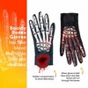 Skeleteen Blood Zombie Skeleton Gloves - Skeleton Hands With Realistic Blood Costume Accessories Gloves - 1 Pair - 2 of 4