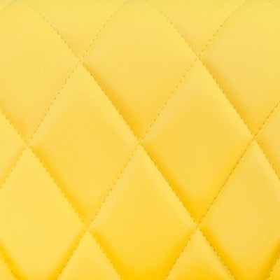 Retro Charm Yellow Vinyl Adjustable Swivel Bar Stool with Chrome Base
