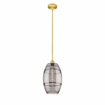 Vaz - 1 Light Stem Hung Mini Pendant In Industrial Style-18 Inches Tall and 10 Inches Wide