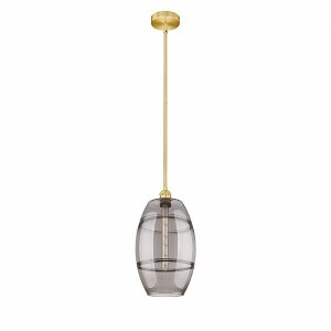 Vaz - 1 Light Stem Hung Mini Pendant In Industrial Style-18 Inches Tall and 10 Inches Wide - 1 of 1