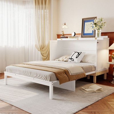 Modern Queen-Size Murphy Bed with Space-Saving Foldable Design, Bed Frame for Studio Apartments or Compact Bedrooms - The Pop Home