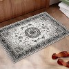 Vintage Area Rug - Machine Washable Low Pile Carpet with Non-Slip Rubber Backing, Soft Pet Friendly Rug for Living Room, Bedroom, Dining Room - 3 of 4