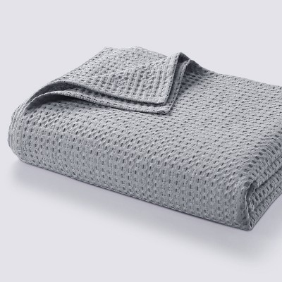 Tribeca Living Madrid Waffle Weave Cotton Oversized Blanket