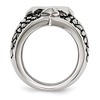 Black Bow Jewelry Men's 21mm Stainless Steel Tapered Cross Ring - 2 of 4