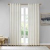 Dsvimoy Curtain Panel Metallic Printed Poly Velvet Rod Pocket Back Tab Design for Living Rooms, White, 3.84"*14.17"*9.45" - 2 of 4