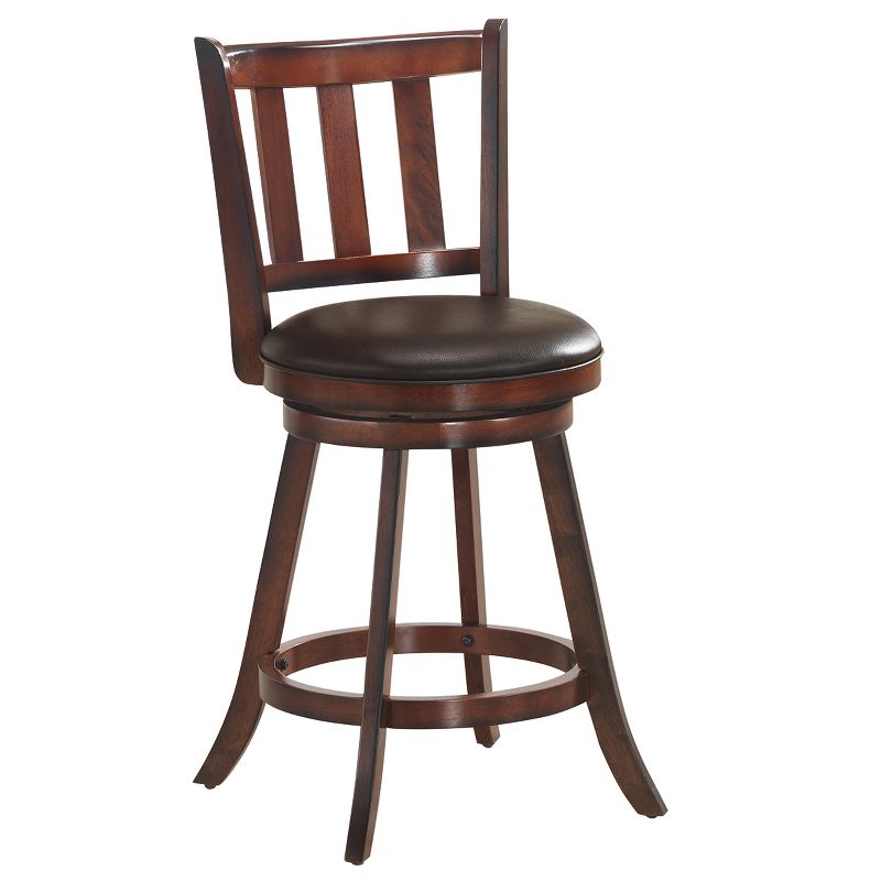 Tangkula 25" Swivel Bar Stool Padded Dining Kitchen Pub Bistro Chair Set of 2, 5 of 7