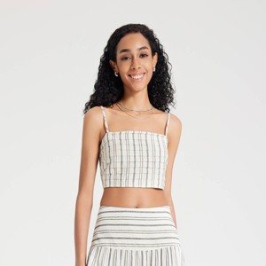 Women's Pleated Smocked Camisole - A New Day™ - 1 of 4