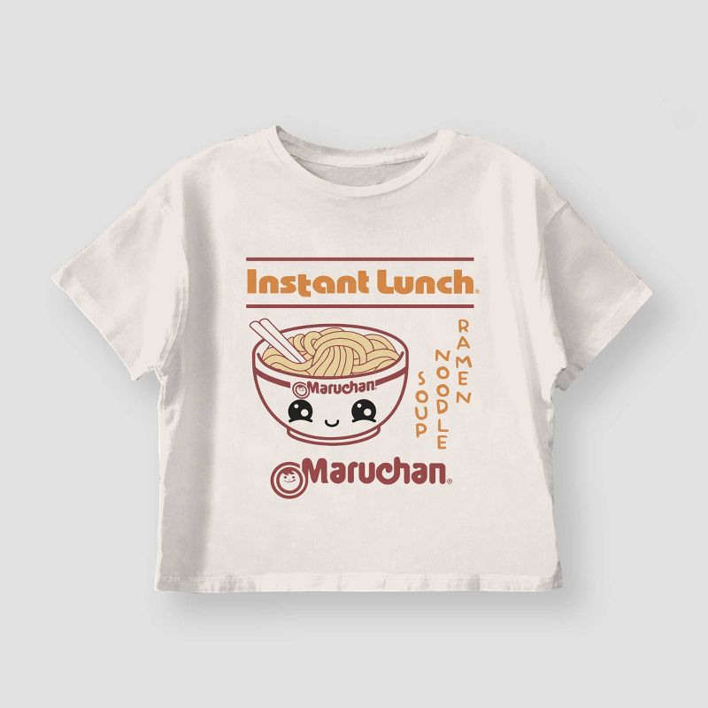 Girls&#39; Maruchan Ramen Boxy Short Sleeve Graphic T-Shirt - Off White, 1 of 3