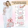 BabyBond Collapsible Baby Bathtub for Infant to Toddler, Portable Baby Bath Tub with Soft Cushion & Thermometer - 3 of 4