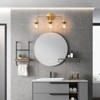 POWLIG Modern Vanity Light - Dimmable Bathroom Wall Sconce with Clear Glass Shades, Perfect for Mirror Lighting - 3 of 4