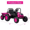 12V Kids Ride on Tractor with Tiltable Trailer 6 Wheels, Ride on Car with Remote Control, Battery Powered Electric Vehicle, Spring Suspension - 2 of 4