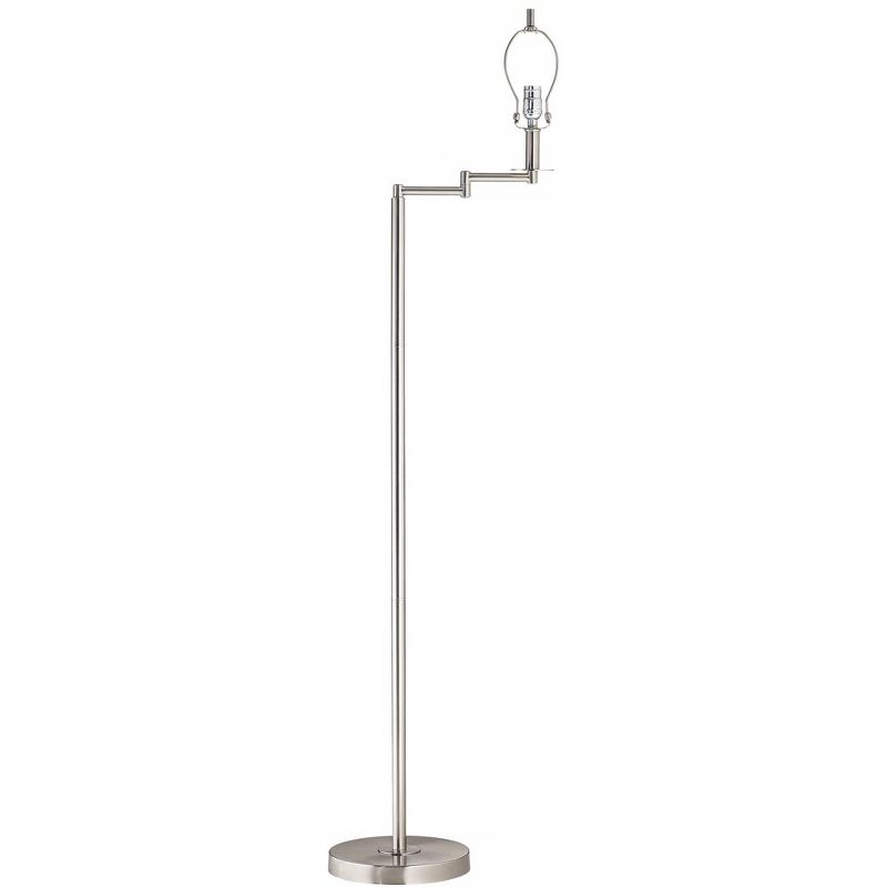 360 Lighting Modern Floor Lamp Base Swing Arm 60.5" Tall Brushed Nickel for Living Room Reading Bedroom Office, 2 of 4