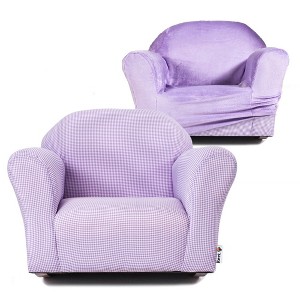 Keet Roundy Rocking Gingham Chair + Cover - 1 of 4