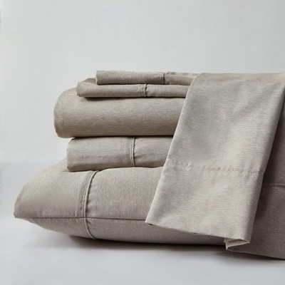 Kenneth Cole Solid Cationic Brushed  Brown King Sheet Set