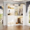 Aheaplus Freestanding Closet System with 4 Drawers, Walk-In Wooden Closet Orangizer with 6 Shelves and 2 Rods - 2 of 4