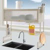 YIYIBYUS Modern Kitchen Pantry Cabinet, 2-tier Dish Drying Rack - 3 of 4